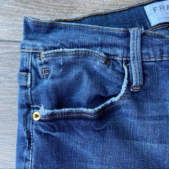 Frame  Denim Le High Skinny Stagger Hem Woodhaven - Picture 7 of 16